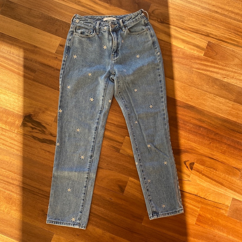 PacSun size 24 Mom Jeans w/ flowers - Picture 2 of 5